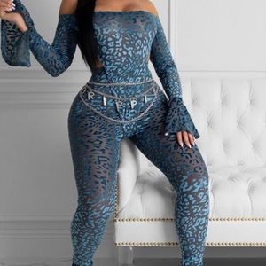 sheer 2 piece bodysuit